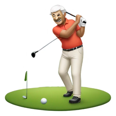 Don Bouc playing golf sticker