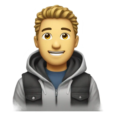 a cool tech guy, simple and likes anime sticker