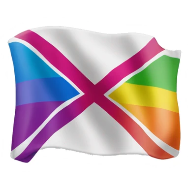 Drapeau gay avec une croix  sticker