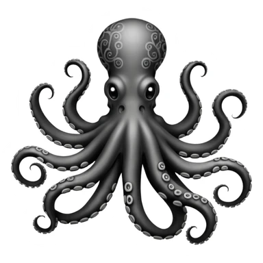 Black and white octopus tattoo  sticker