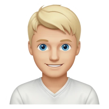 Nick Carter blue eyes, blonde hair, white outfit sticker