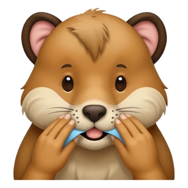 animal wiping its nose sticker