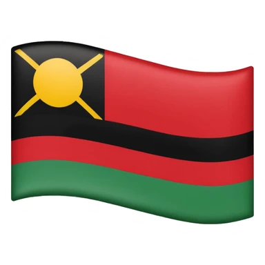 Pan African-African American Flag (Red-Black and Green horizontal stripes) - no stars or no other symbols, just the flag sticker