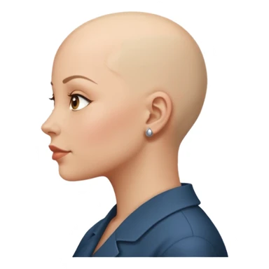 So she supposed to be bald and I kind of want her facing her side sticker