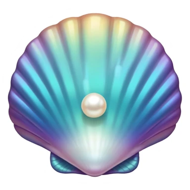 A shell with a big pearl inside. sticker
