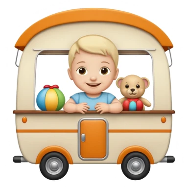 Baby in a caravan sticker