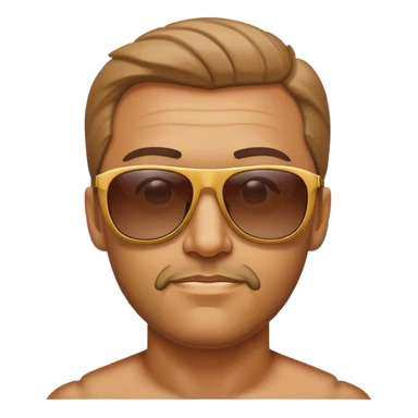 Sexy man on beach sticker