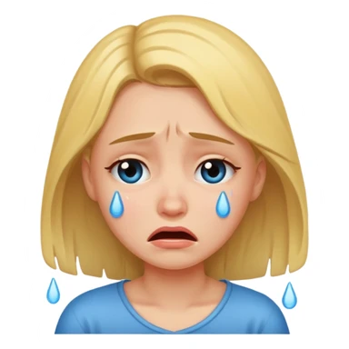 a girl cry sticker