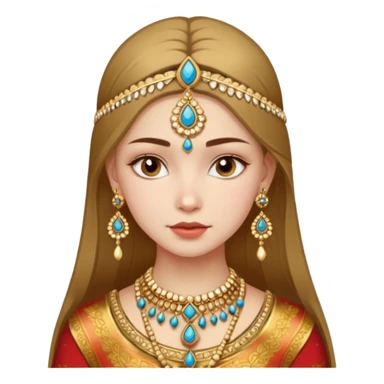 Russian girl in Indian jewellery sticker