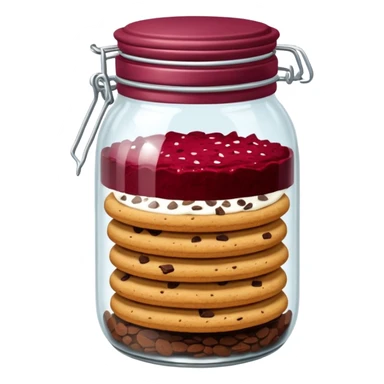 Haz un tarro de galletas y que en el interior contenga varias galletas Red Velvet con pepitas de chocolate blanco sticker