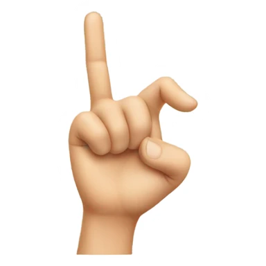 Finger pointing to ear sticker