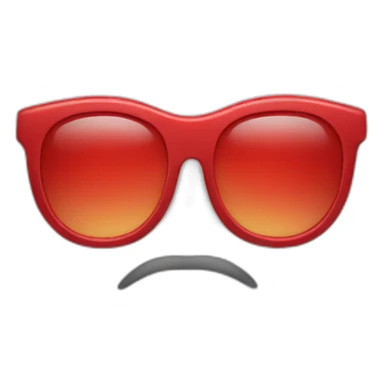 basic emoji with red glases sticker