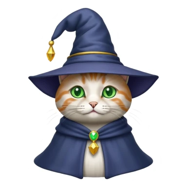 Cat being a wisard sticker