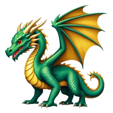 A fierce mythical dragon with scales and wings sticker