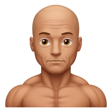 bald bodybuilder man sticker