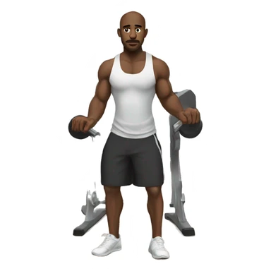 black man in the gym sticker