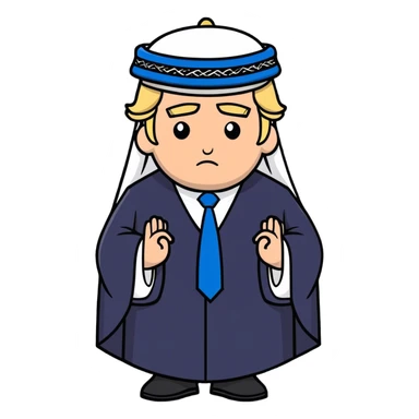 President Trump rabbi  sticker