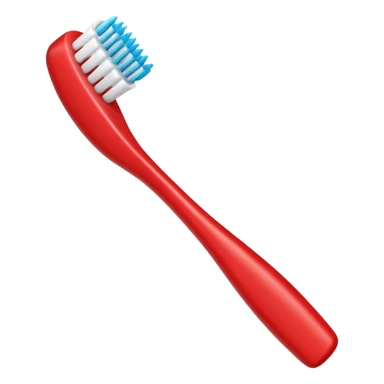 cepillo de dientes rojo sin cara, solo el emoji delcepillo sticker