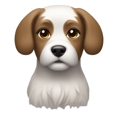 Black and white havenese dog with light brown haired woman sticker