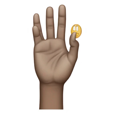Do a hand emoji with ring finger up sticker