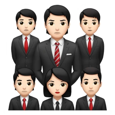 congressional meeting of people with black hair and white skin sticker