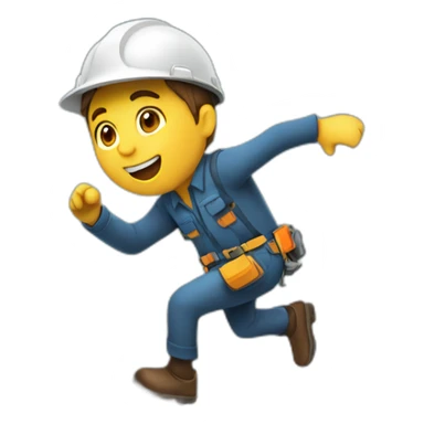 engineer jumping rolling in a slope sticker