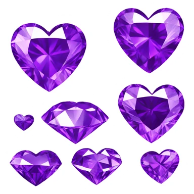Heart shaped 56-carat purple diamond sticker