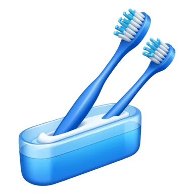 blue toothbrush sticker