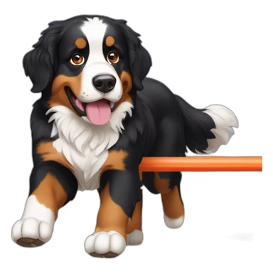 bernese mountain dog agility sticker