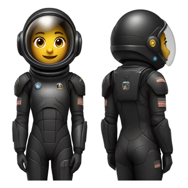 black spacesuit front and back sticker