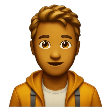 number two in amber color sticker