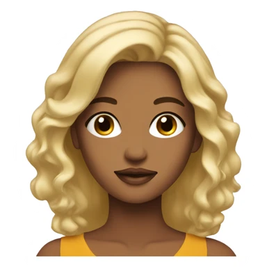 blonde and brown multicolored beauty sticker