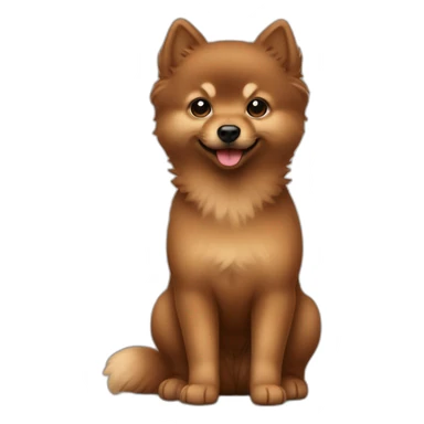 Spitz baby-brown dark color  sticker