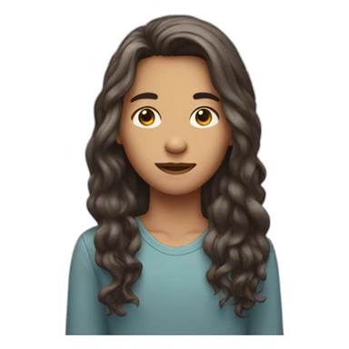 teenager with half long hair sticker