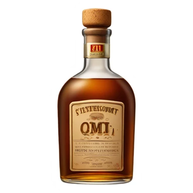 Bottle of whiskey sticker