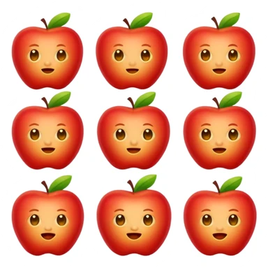 close-up baechu kimchi, apple emoji style, closely matching reference photo sticker
