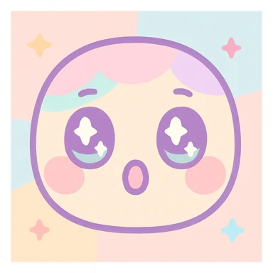 cute surprised face in kawaii style sticker