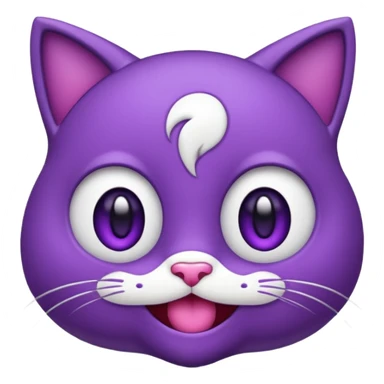 faça um gatinho roxo de emoji igual esse 🐈 so que roxo sticker