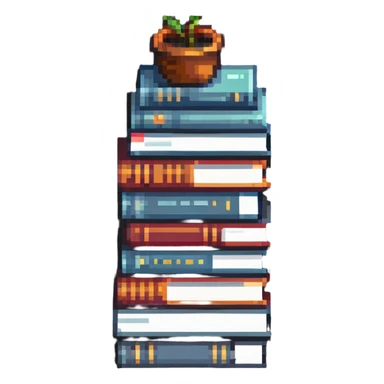 stack of books for students sticker