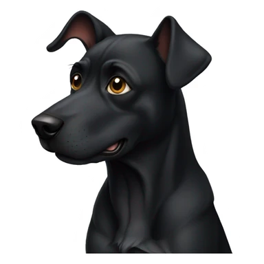 Dark dog  que  sticker