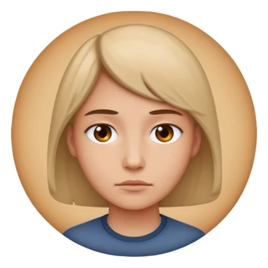 un personnage de face dans un rond en mode photo de profil sticker