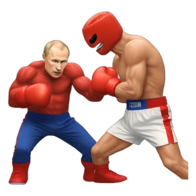 Putin boxing Elmo sticker