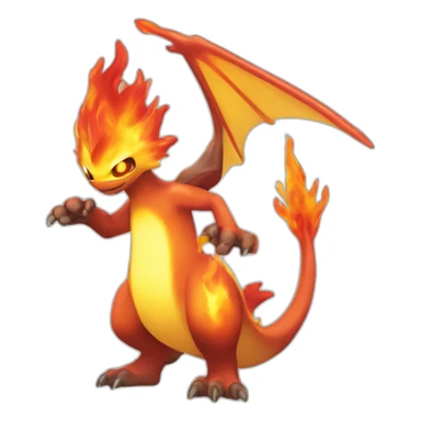 A Pokémon resembling a living flame, with a tail that splits into several tongues of fire. He has a majestic appearance. sticker