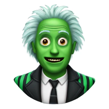 Beetlejuice green sticker