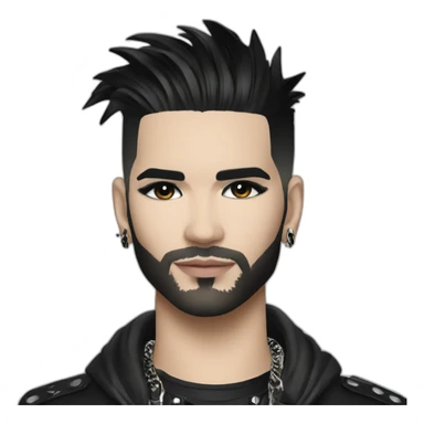 Bill Kaulitz Black highlights sticker