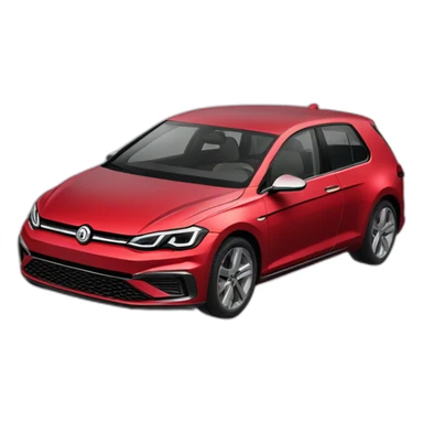 golf 8 rouge sticker