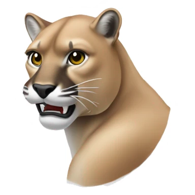 a whiteboard shaped like a cougar sticker