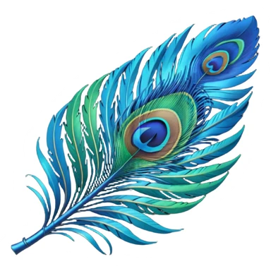 Peacock feather emoji sticker