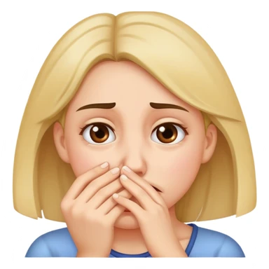 girl holding nose disgusted  sticker