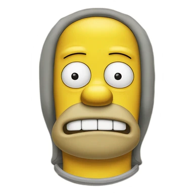 Homer Simpson as Vitruvmann Leonardo davinci sticker